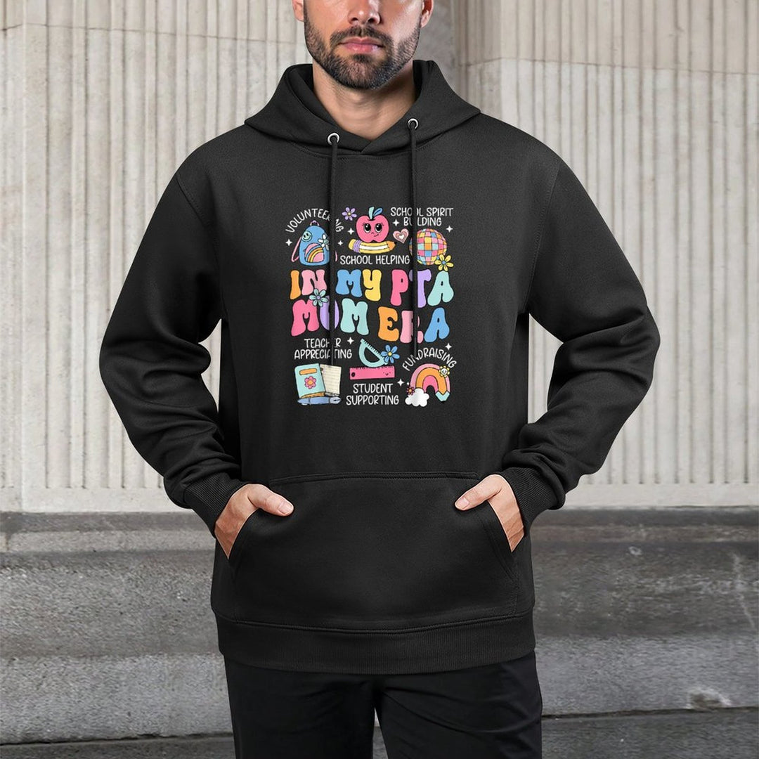 Groovy in My PTA Mom Era Parent Association Organization Versatile Streetwear Hoodie