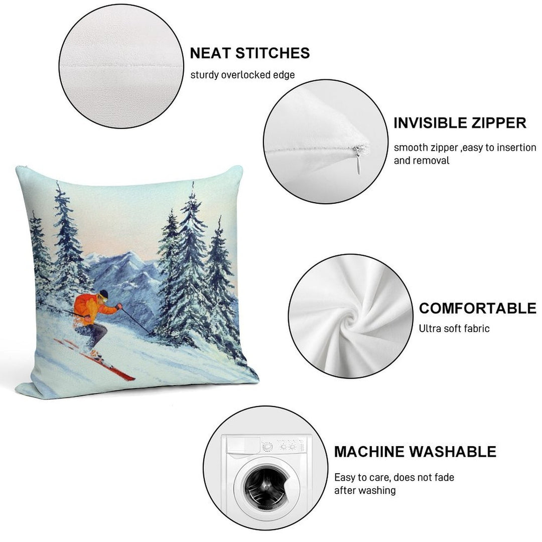 Skiing - The Clear Leader Soft Multiple Sizes Throw Pillow