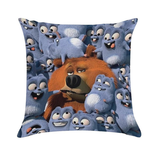 Grizzy And The Lemmings Soft Bedroom Essential Throw Pillow
