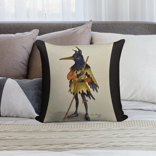 The Crow Jester Soft Ultra-Soft Texture Throw Pillow