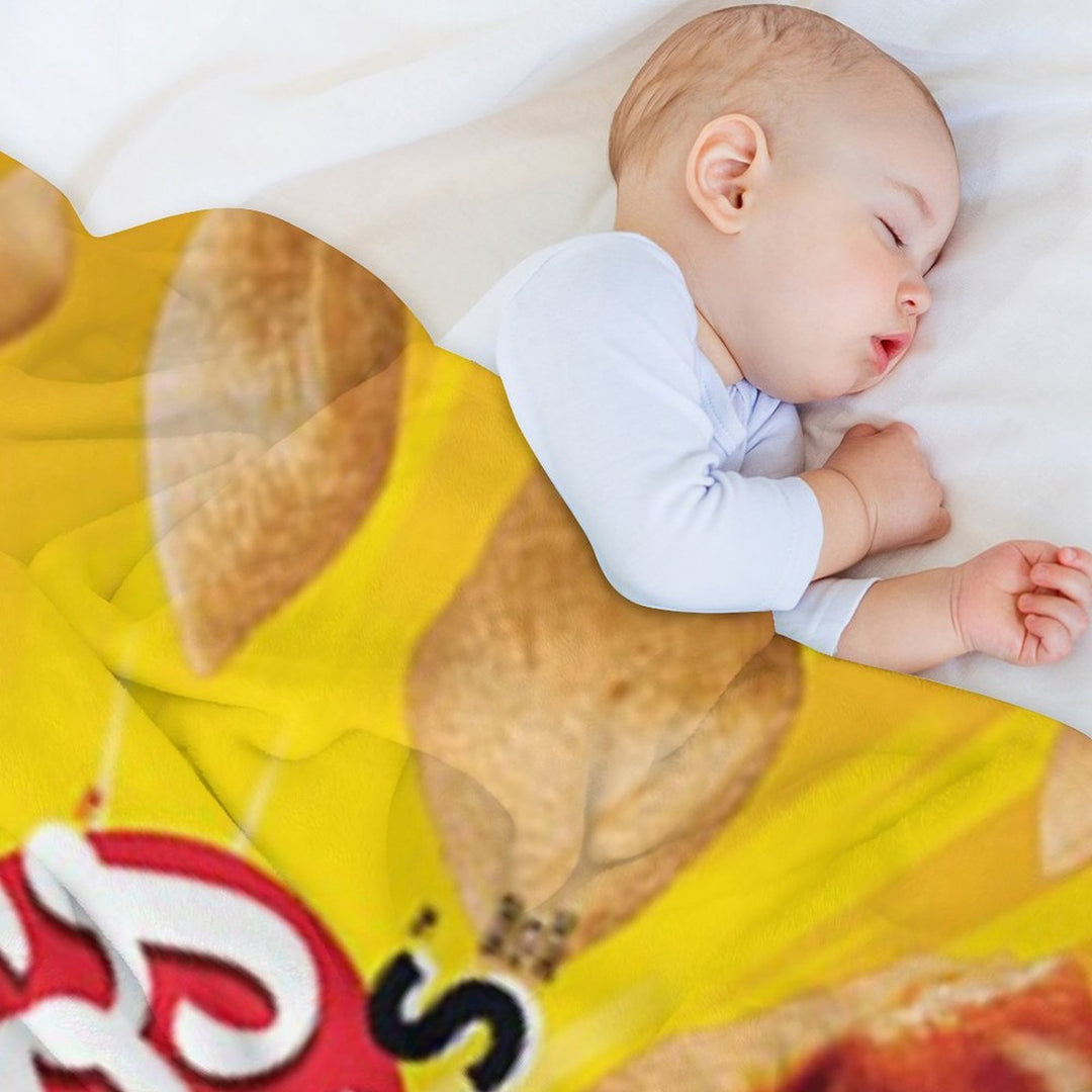 Pizza Rolls Machine-washable Throw Blanket