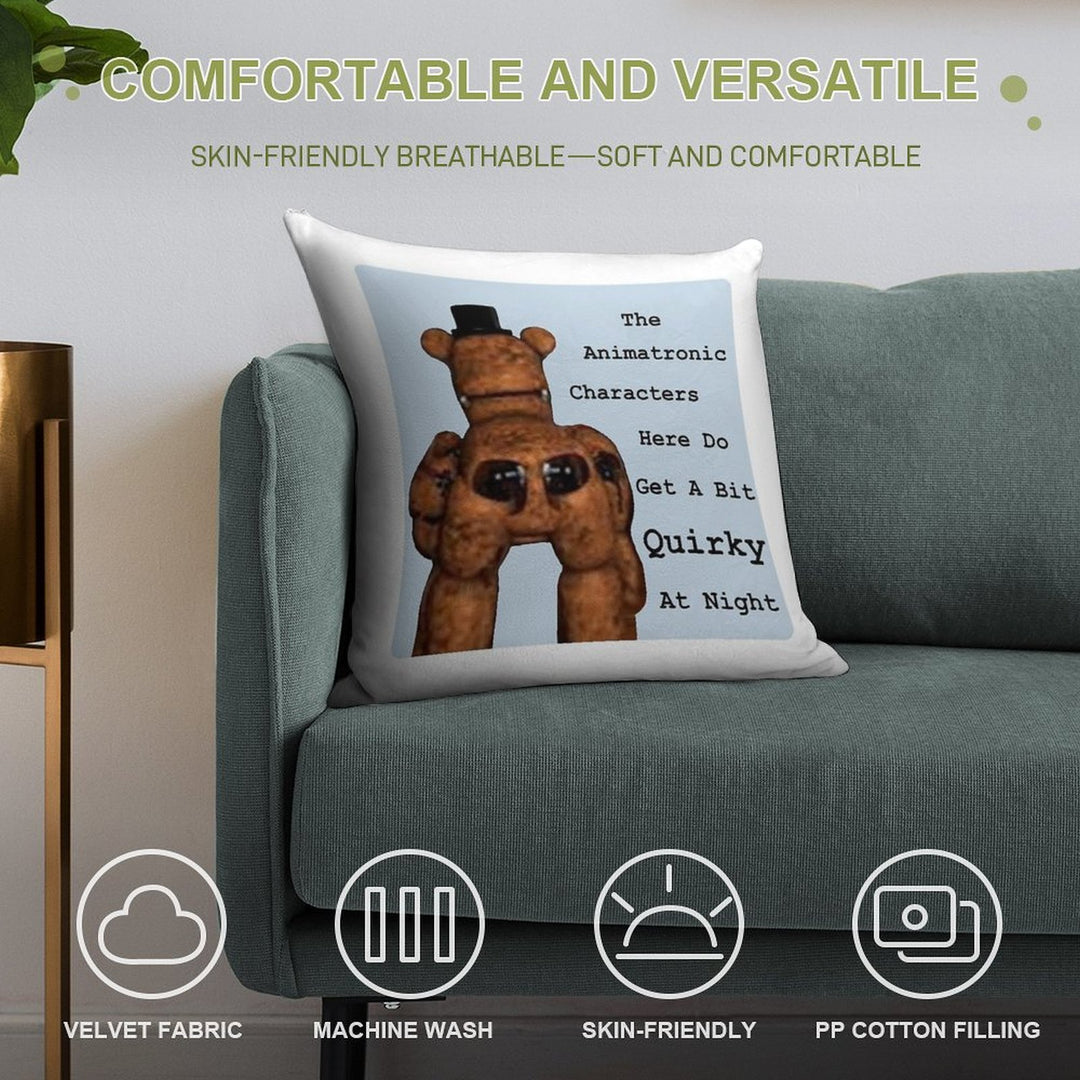 Quirky Animatronics Soft Durable Construction Throw Pillow
