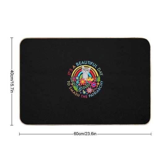 Cat Beautiful Day To Smash The Patriarchy Feminist T-shirt T-Shirt  High-Traffic Bath Mat