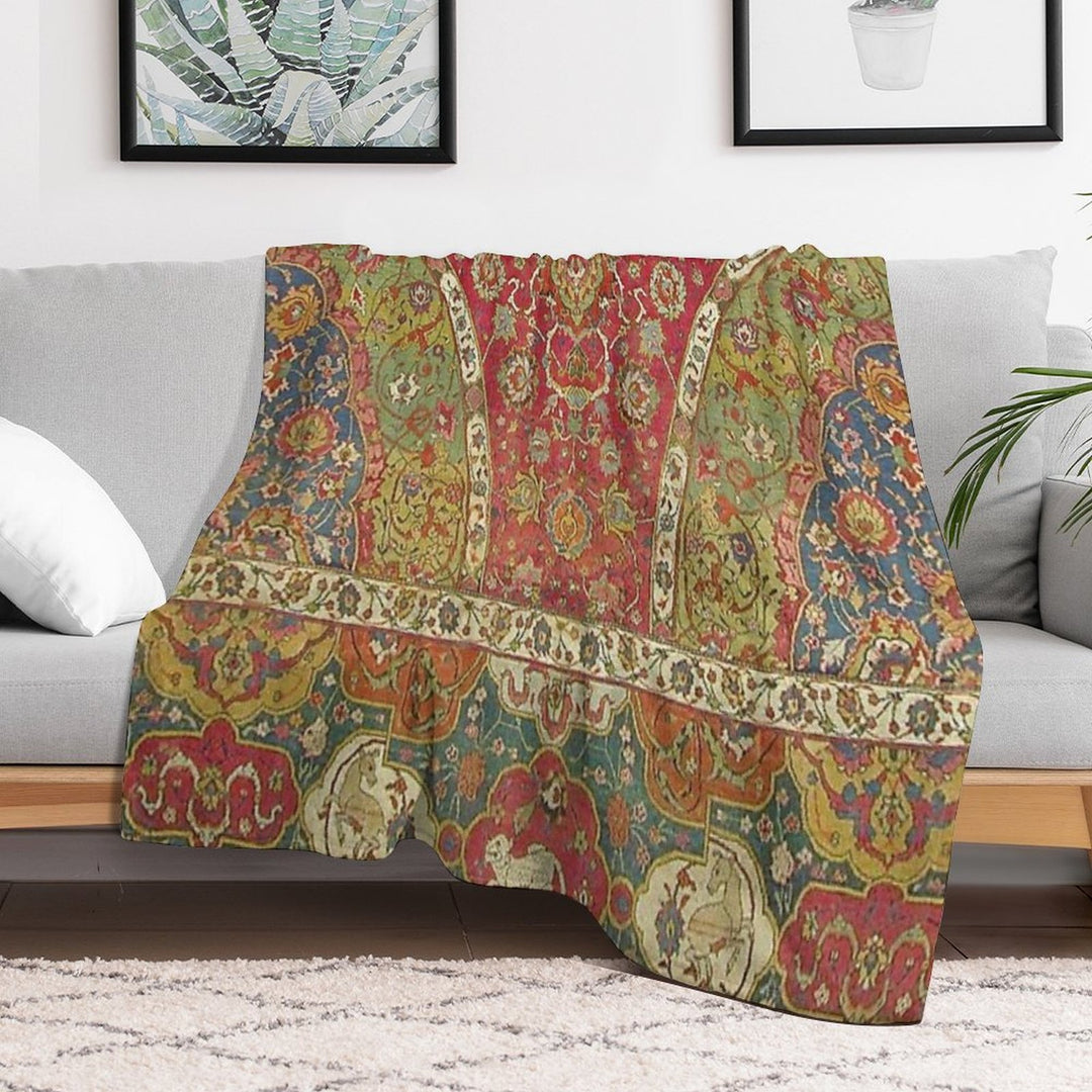 Antique Kilim 8 Easy Care Throw Blanket