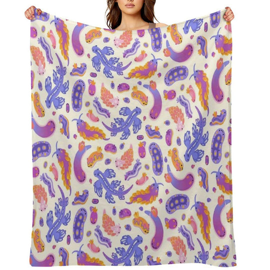 Sea Slug - Pastel Sustainable Throw Blanket