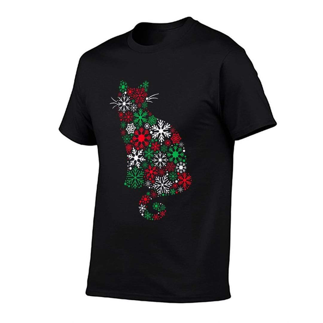 Christmas Cat  Trendy Pattern T-Shirt
