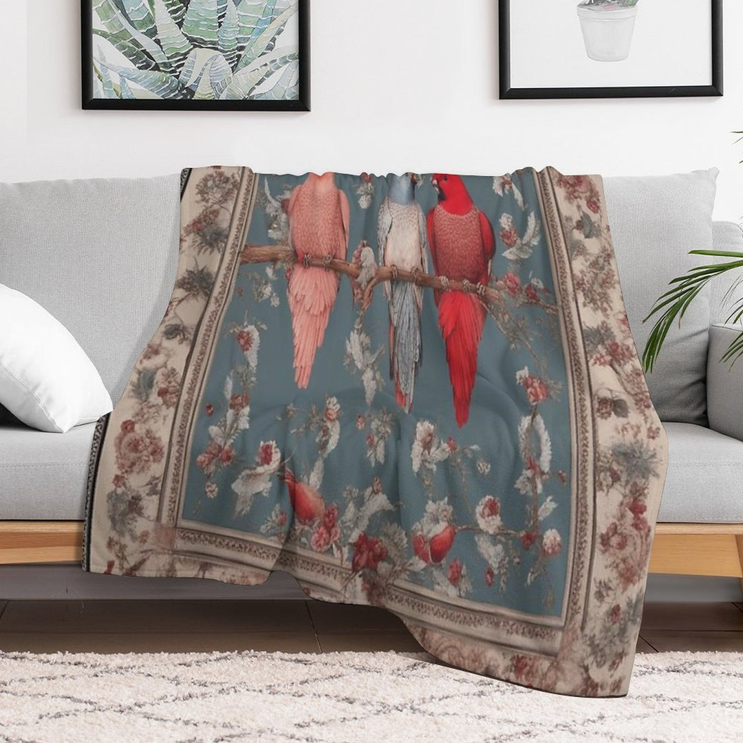 Lovebirds Velvety-soft Throw Blanket