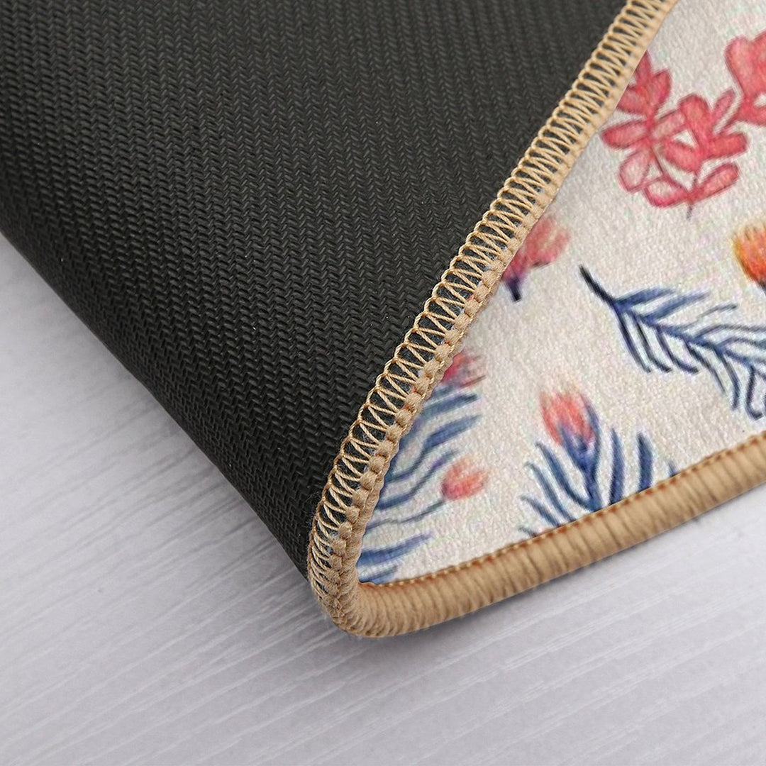 Succulent Garden Pattern on Cream  Pet-Safe Bath Mat