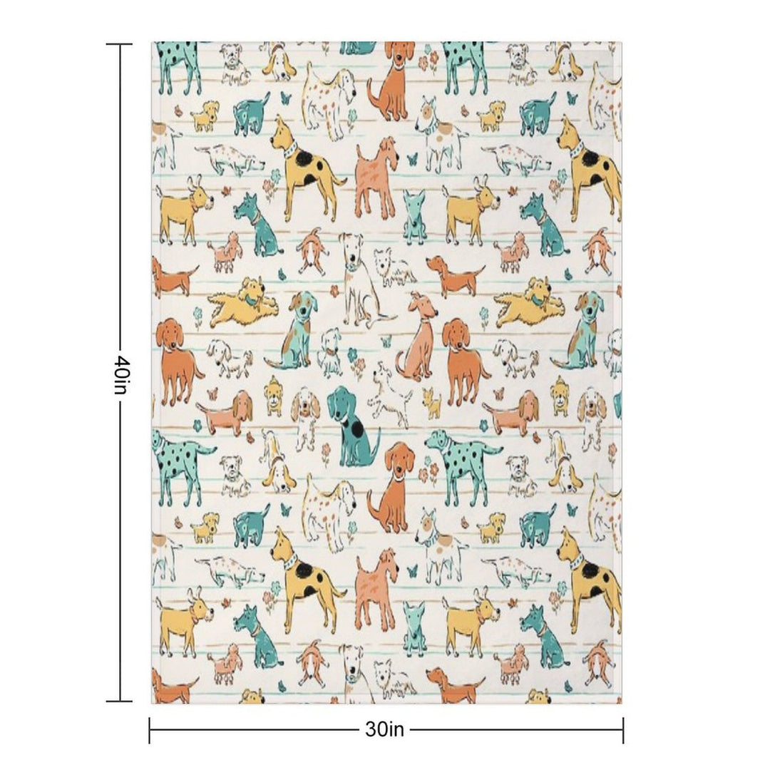 Dogs Dogs Dogs Compact Throw Blanket