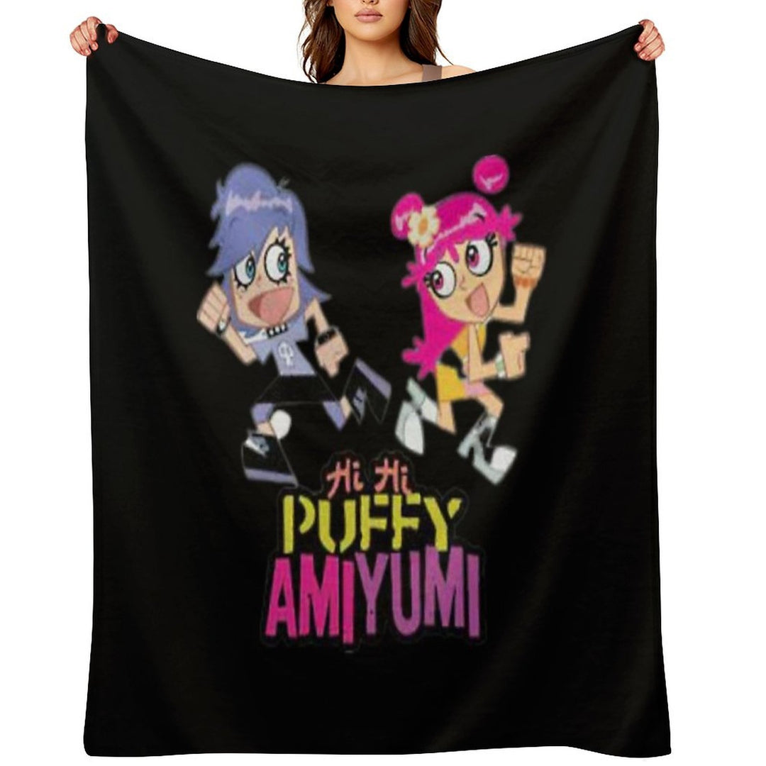 Hi Hi Puffy AmiYumi  - Hi!hi! Puffy Amiyumi   - AmiYumi Show! Drawstring Quick-dry Throw Blanket