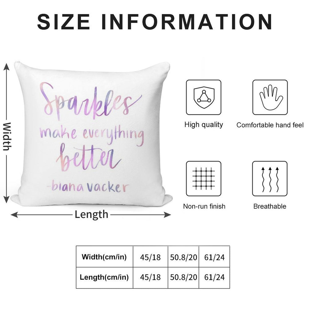 Sparkles Make Everything Better Soft Ultra-Soft Texture Throw Pillow