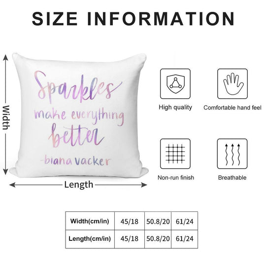 Sparkles Make Everything Better Soft Ultra-Soft Texture Throw Pillow