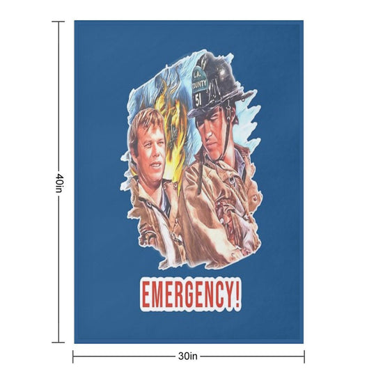 Emergency TV Show DeSoto And Gage Machine-washable Throw Blanket