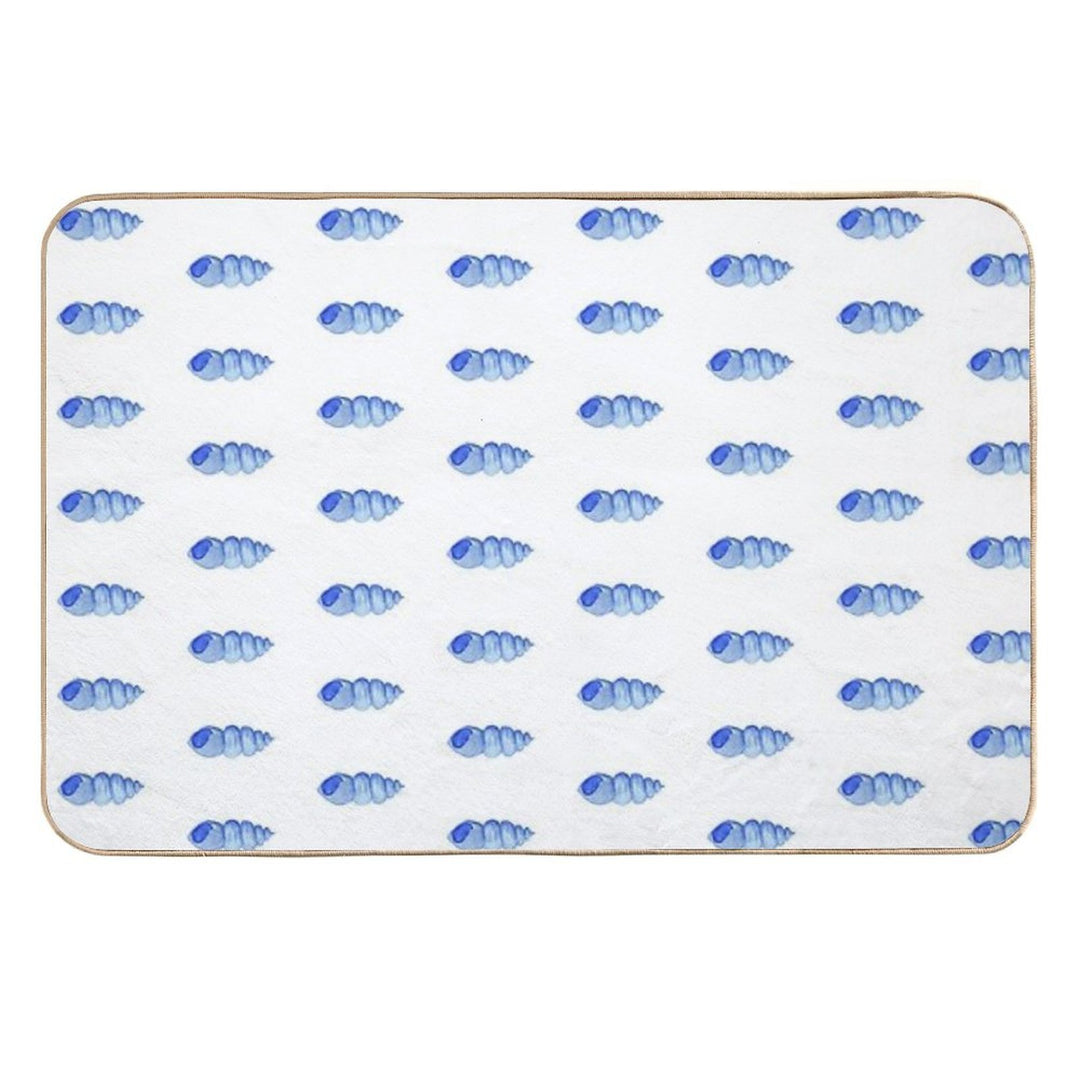 Watercolor Shell by Charlotte Canzano  Slip-Resistant Bath Mat