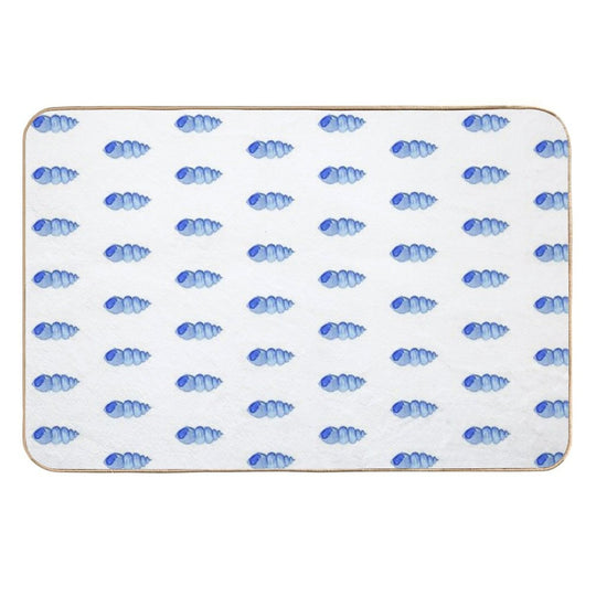 Watercolor Shell by Charlotte Canzano  Slip-Resistant Bath Mat