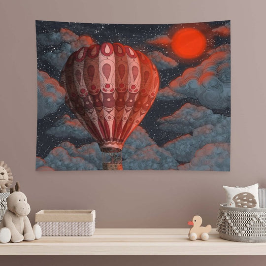 Adventure Awaits - Hot Air Balloon Tapestry