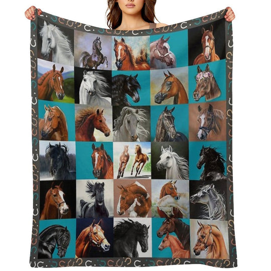 Horse Blanket Gift-ready Throw Blanket