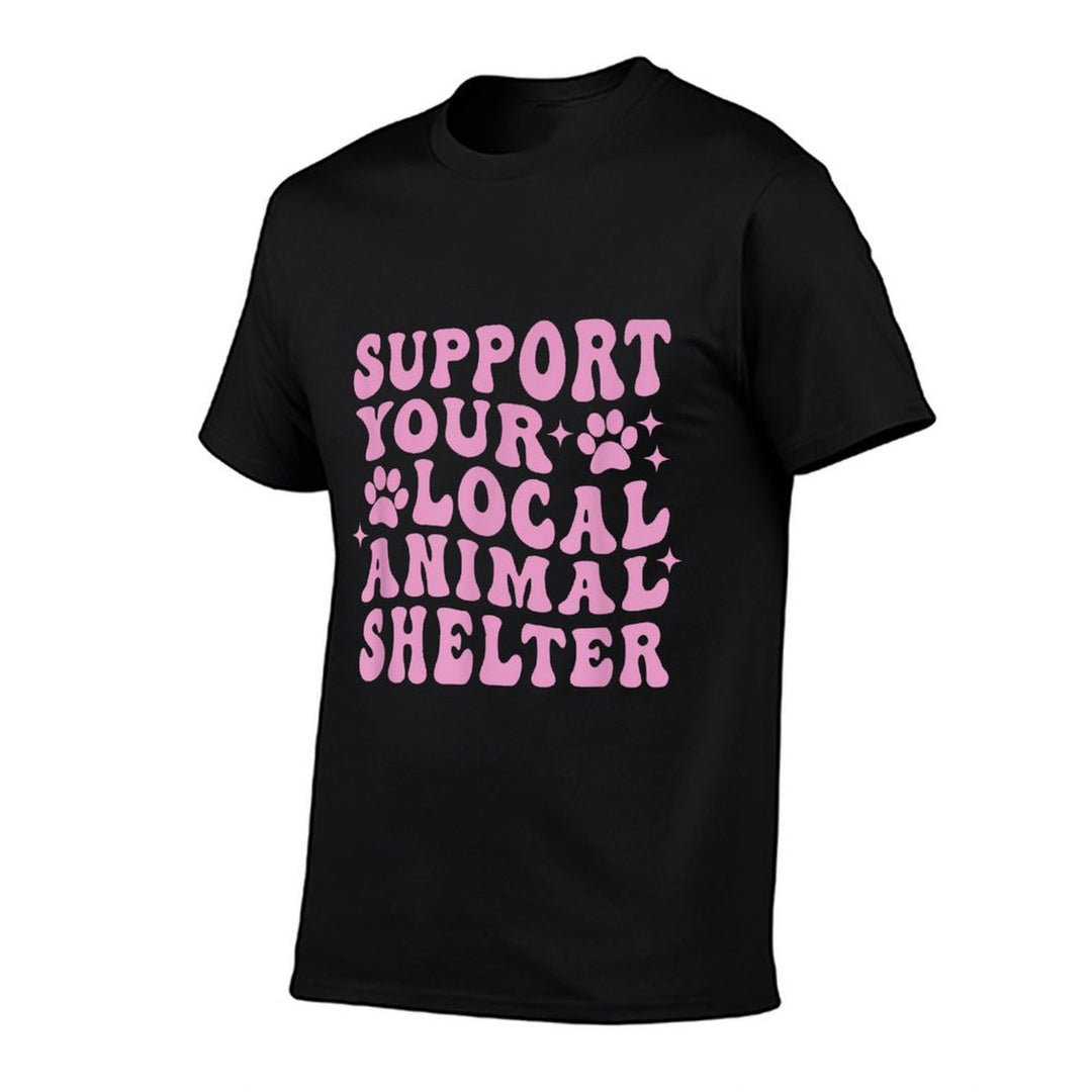 Support Your Local Animal Shelter Rescue Dogs Fur Mama Retro  Stretchy T-Shirt