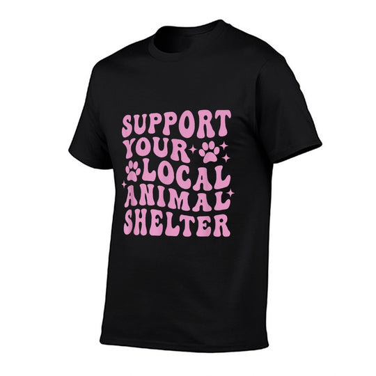 Support Your Local Animal Shelter Rescue Dogs Fur Mama Retro  Stretchy T-Shirt
