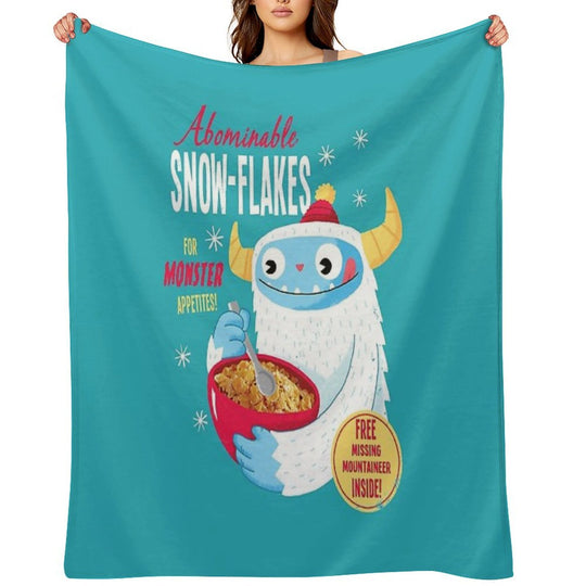 Abominable Snowflakes Quick-dry Throw Blanket