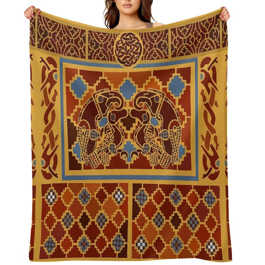 Imagining Sutton Hoo The Eagles Easy Care Throw Blanket