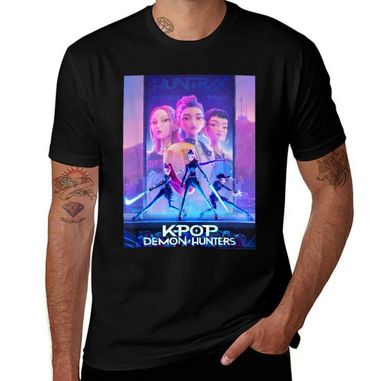 Kpop Demon Hunters Movie Poster  Polyester Blend T-Shirt