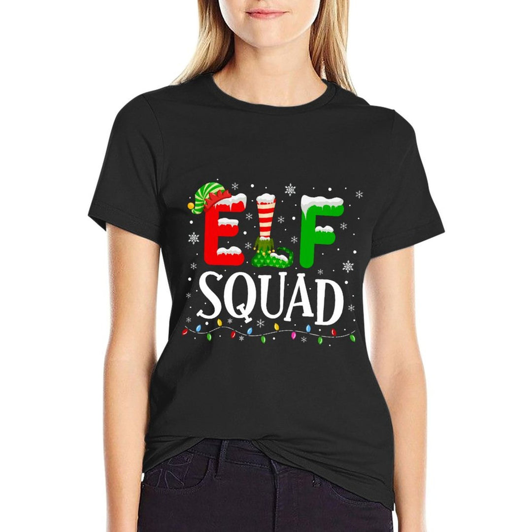Xmas Elf Squad Family Matching Group Christmas  Fade-proof Color T-Shirt