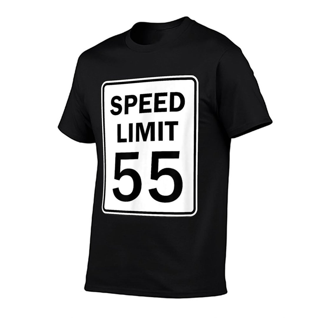 Speed Limit 55 MPH Road Sign Graphic  Wrinkle-resistant T-Shirt