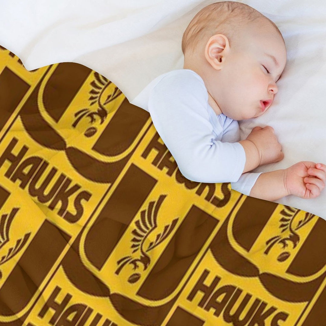 HAWKS FOOTY LOGO EMBLEM Travel-friendly Throw Blanket