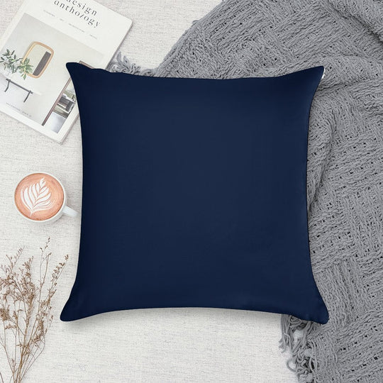 Dark Blue  Maastricht Blue Solid Color Soft Washable Throw Pillow