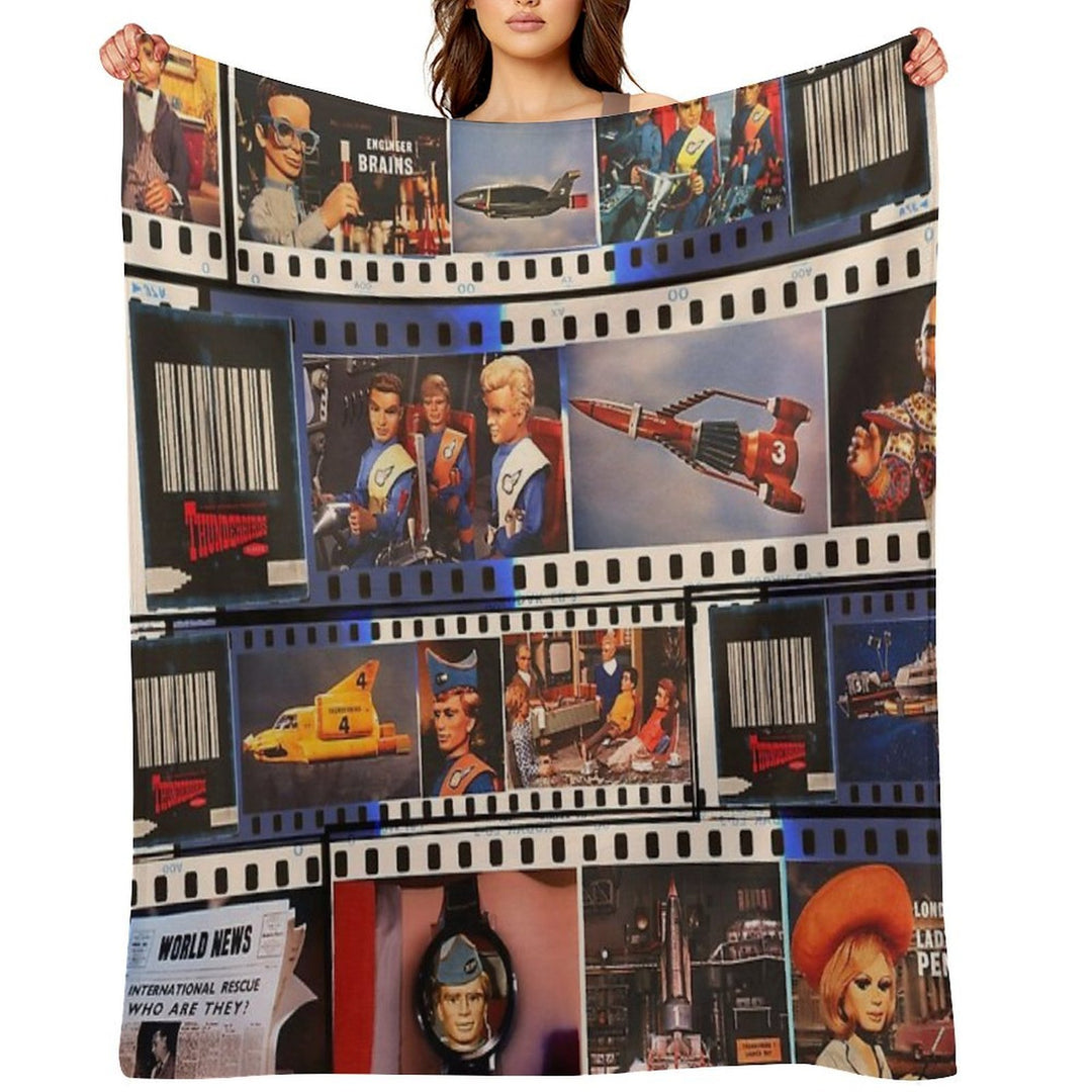 Thunderbirds Figures Officially Licensed Fan Art Velvety-soft Throw Blanket