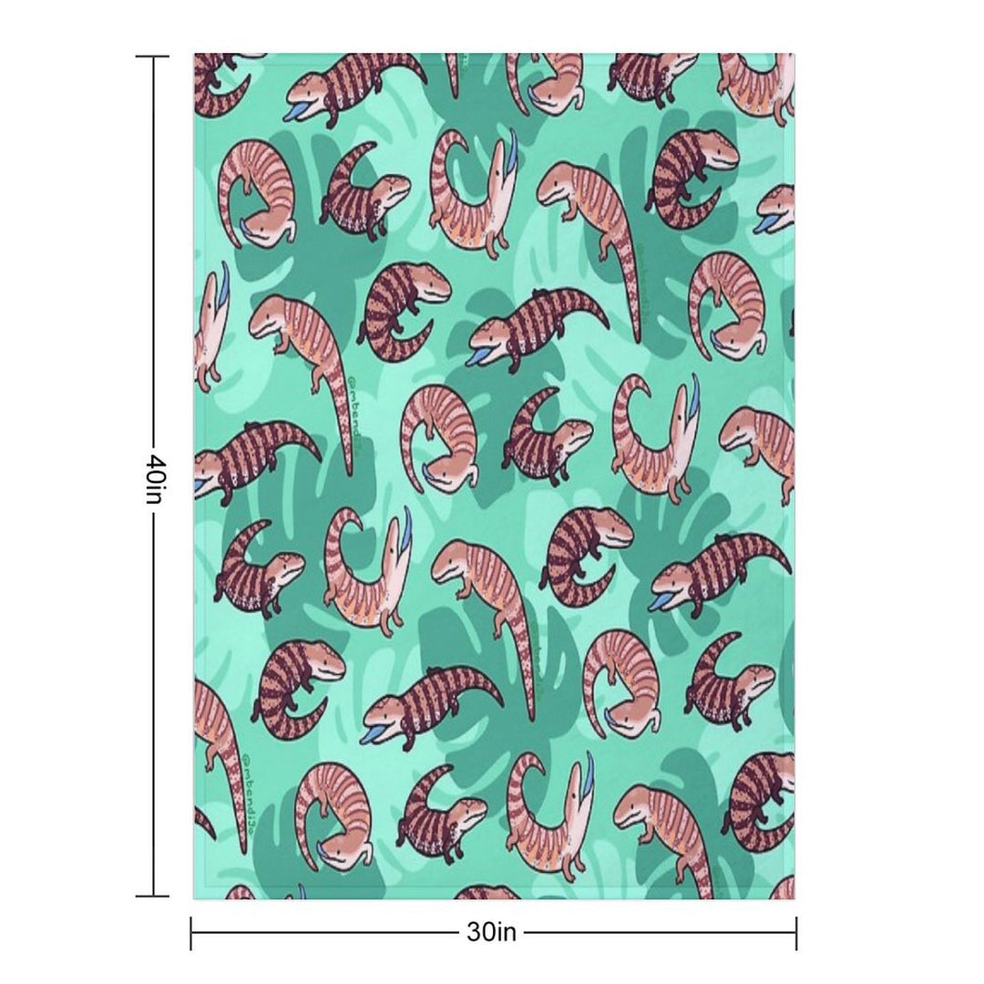 Blue Tongue Skink Travel-friendly Throw Blanket