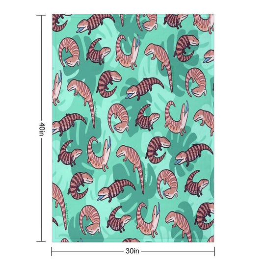 Blue Tongue Skink Travel-friendly Throw Blanket