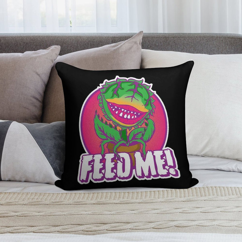 Feed Me Soft Hidden Zipper Throw Pillow