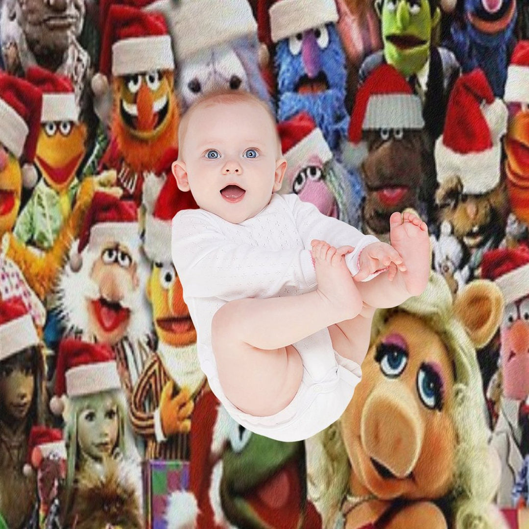 The Muppets Christmas All Character Group Premium Throw Blanket