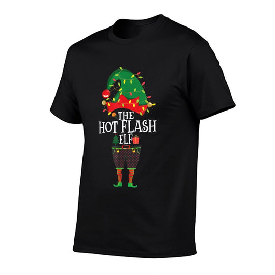 Christmas Family Matching Funny Menopause The Elf Hot Flash  Soft T-Shirt