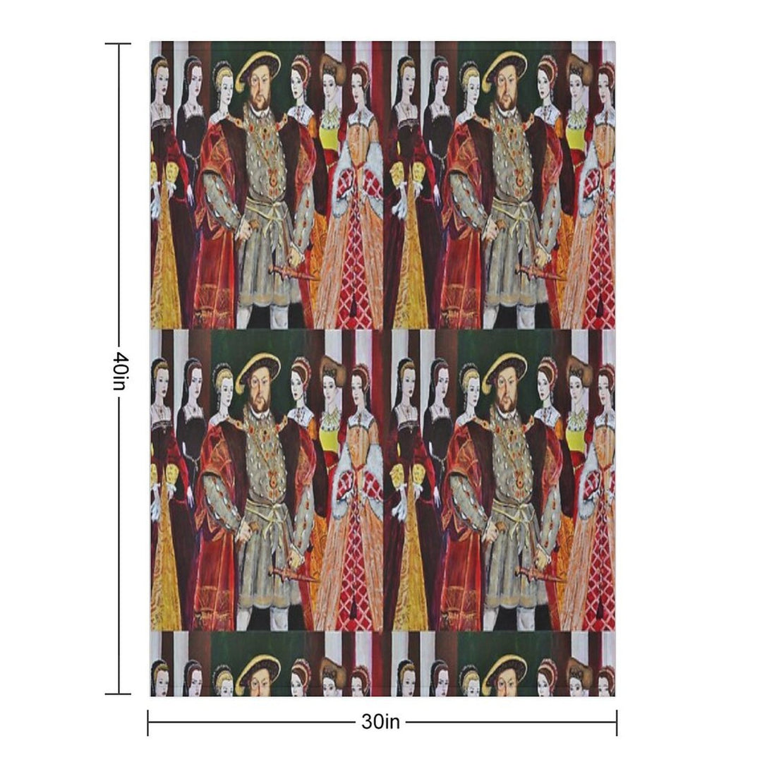 King Henry 8th And His Six Wives Comfort Throw Blanket