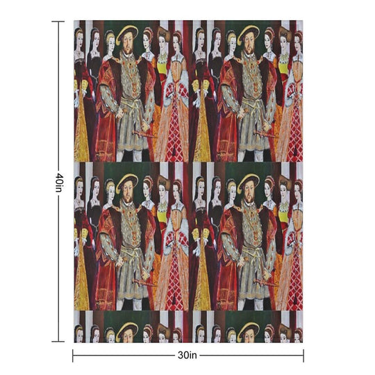 King Henry 8th And His Six Wives Comfort Throw Blanket