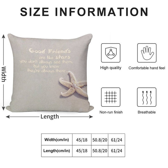 Good Friends Are Like Stars Soft Multiple Sizes Throw Pillow