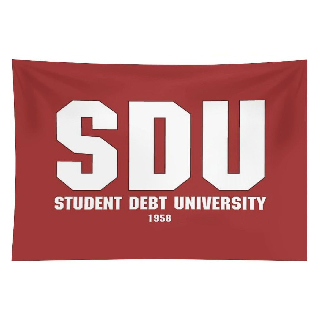 Student Debt University - Reddish Tapestry