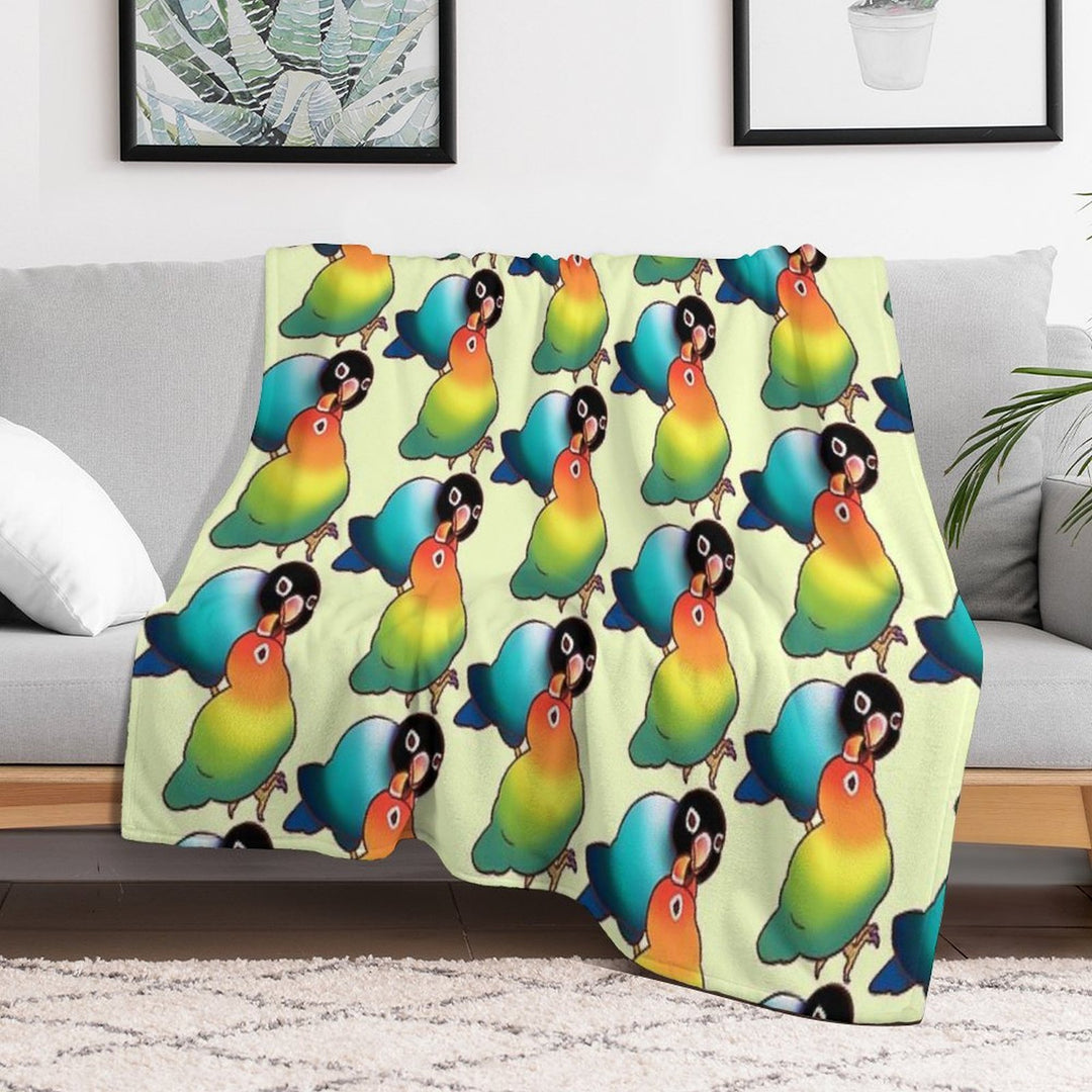 LOVEBIRDS T-SHIRTS Machine-washable Throw Blanket