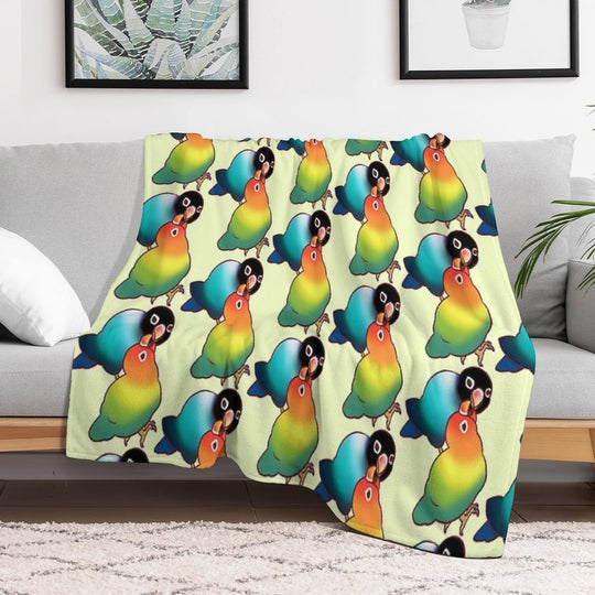 LOVEBIRDS T-SHIRTS Machine-washable Throw Blanket