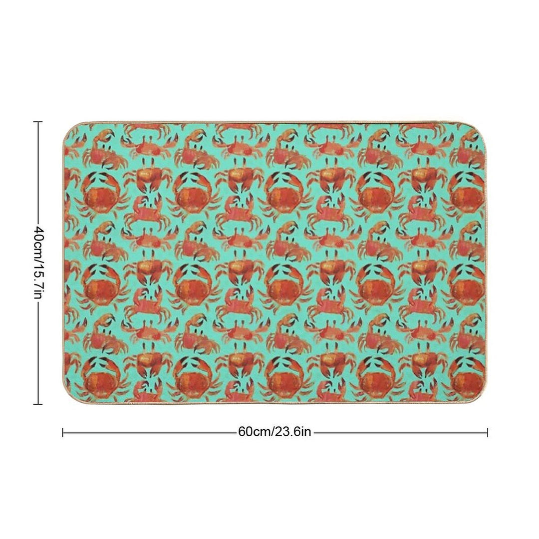 Crab Pattern  Repositionable Bath Mat