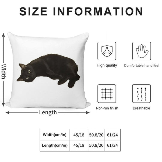 Black Cat Soft Warmth Comfort Throw Pillow