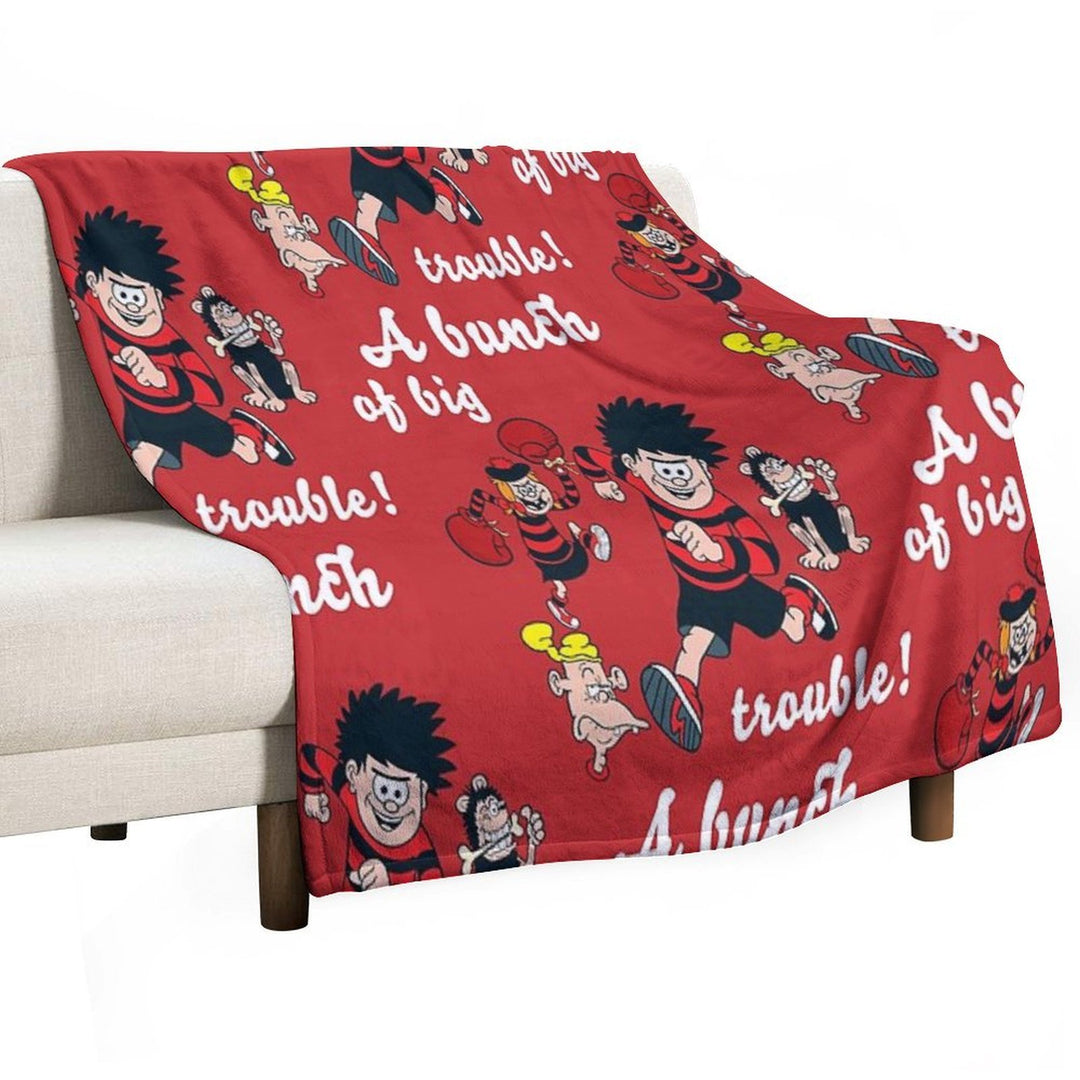 Dennis And Gnasher Essential T-shirt Easy Care Throw Blanket