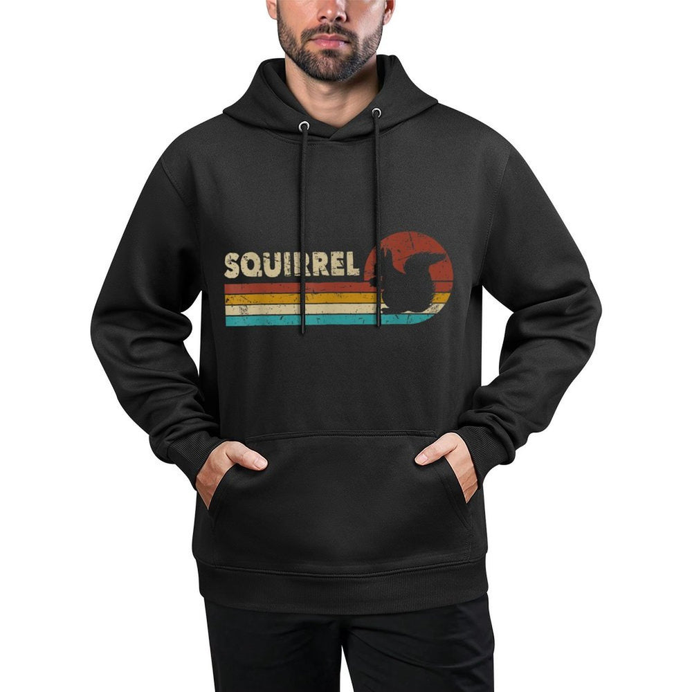 Squirrel Vintage Men Women Kids Boys Girls Funny Retro Layering Staple Hoodie