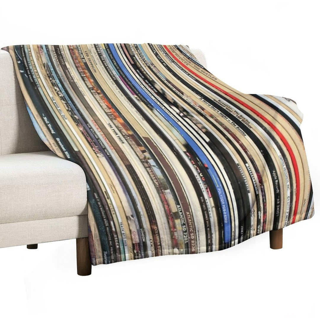 Classic Rock Vinyl Records Wrinkle-free Throw Blanket