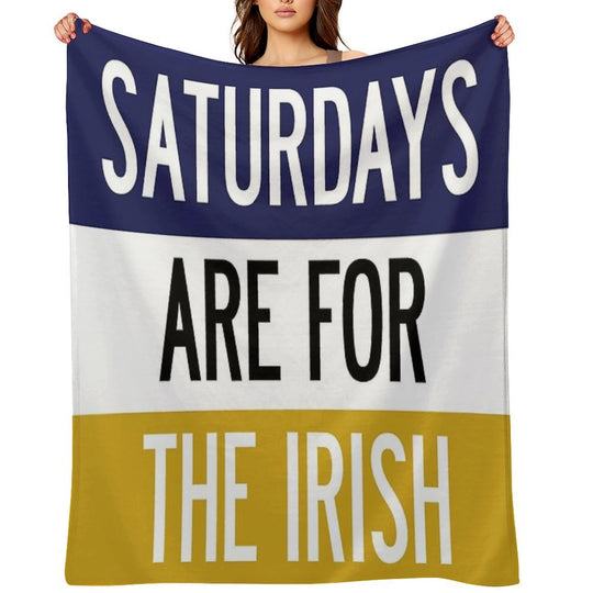 Saturdays Are for The Irish Travel-friendly Throw Blanket