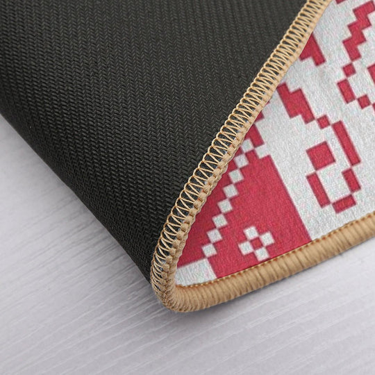 Heart Blossom Traditional German Cross Stitch  Toxin-Free Bath Mat