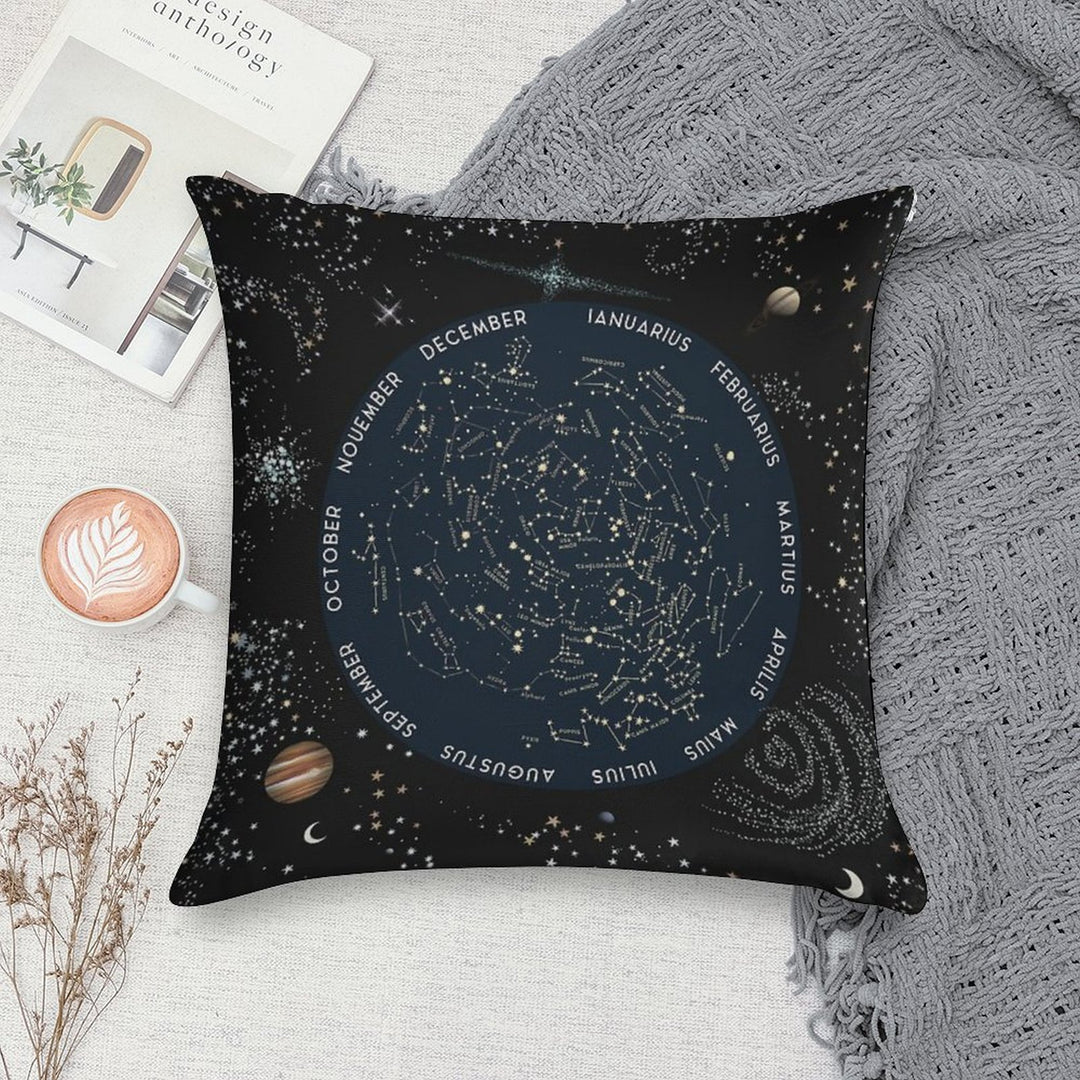 Come with Me to See The Stars Soft Hidden Zipper Throw Pillow